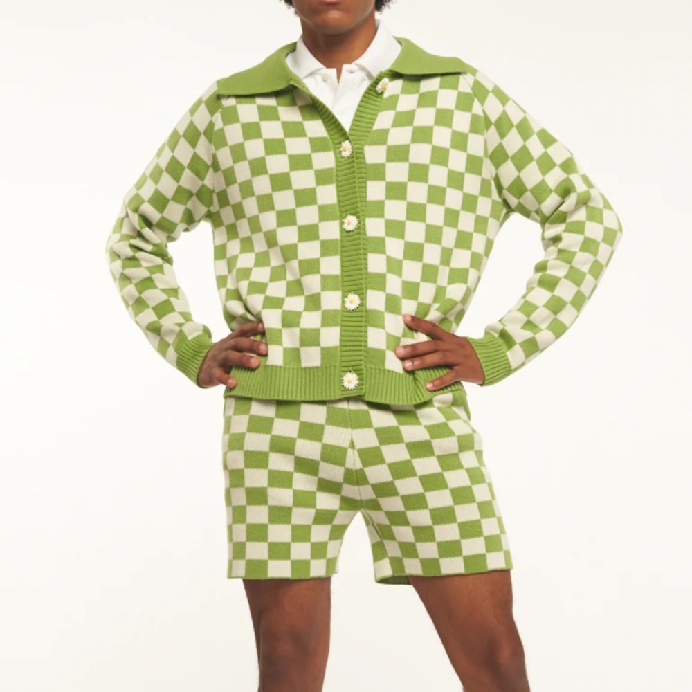 Yitai checkered sweater shorts